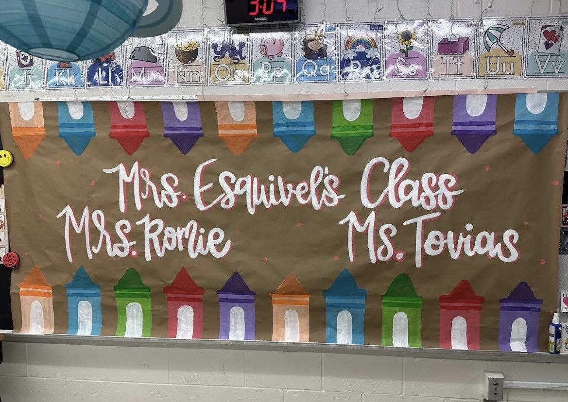 Colorful personalized classroom banner for teachers